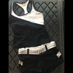Bebe Sport matching shorts and halter top